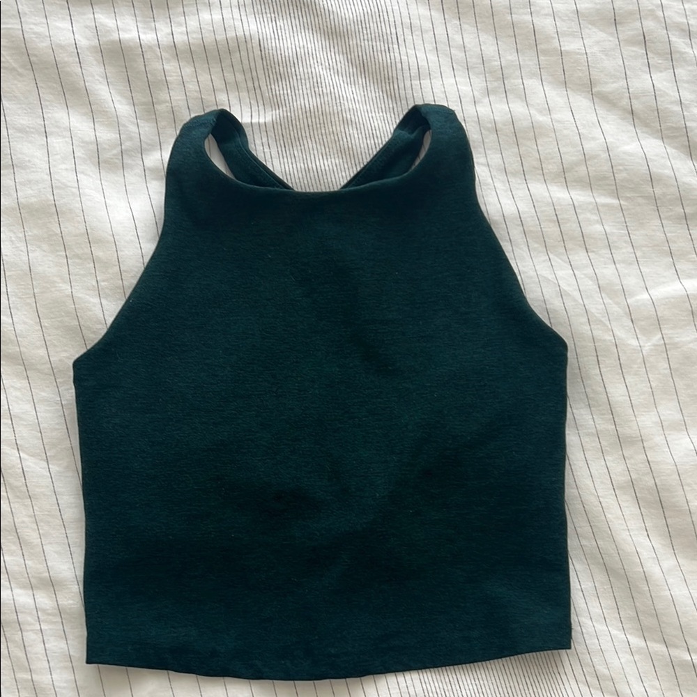 Beyond Yoga Spacedye Refocus Cropped Tank - Dark Spruce Green